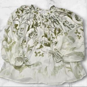 Rachel Zoe Floral Print Long Sleeve Women's Blouse Top Size Small (S) C50